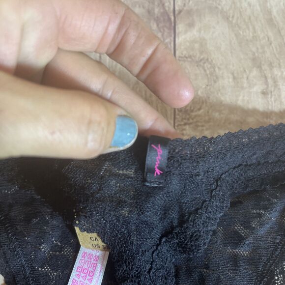 VICTORIA'S SECRET BLACK LEOPARD THONG / STRING PANTY WOMAN'S size M NEW WT - Picture 5 of 10